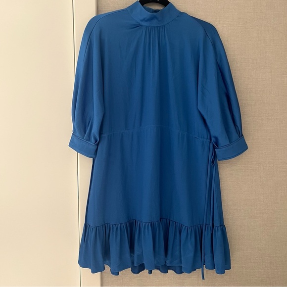 Alexis Blue Satin Cocktail Dress- Size XS; Like New Condition - Picture 1 of 14